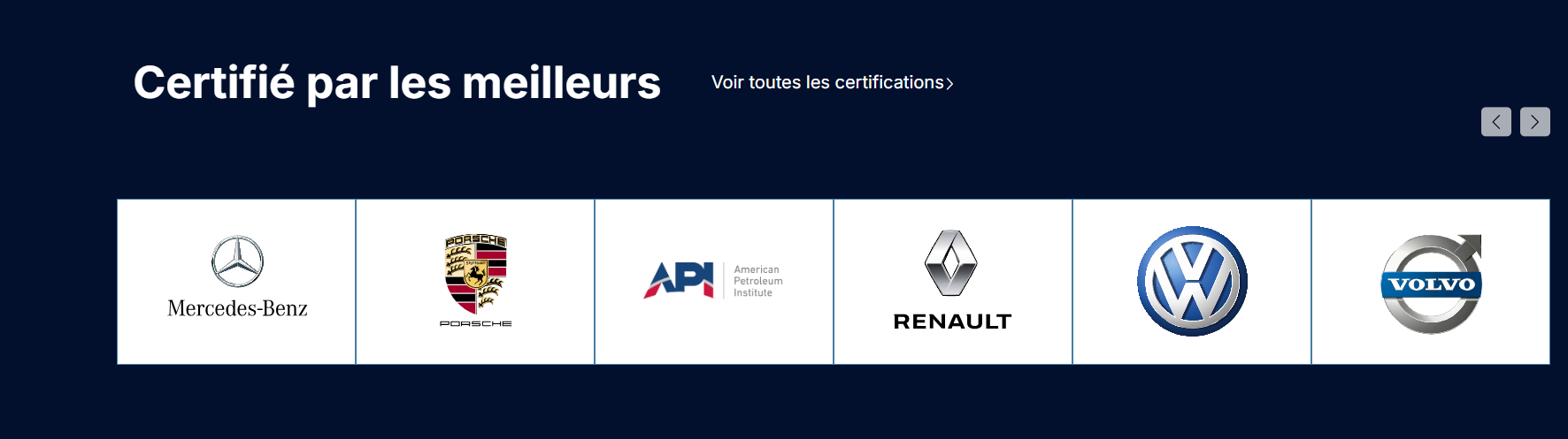 Homologations constructeurs